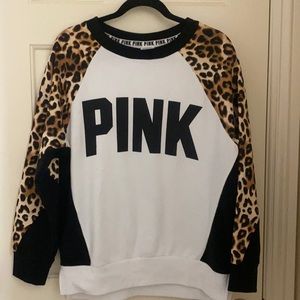 PINK Leopard print Sweater
